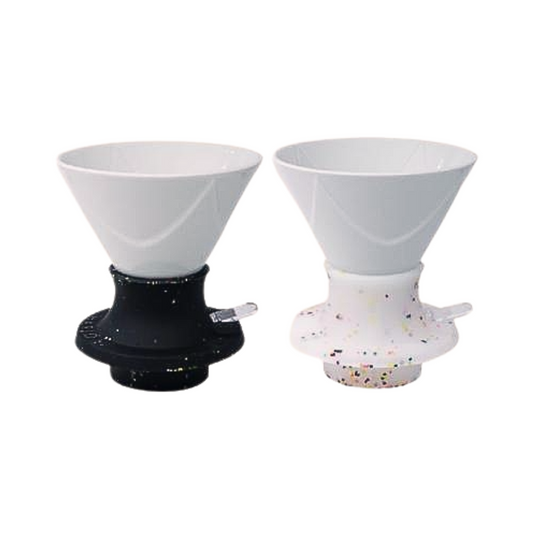 Hario｜V60 Ceramic 02 Mugen x Switch Coffee Dripper - Black/White Boca Round SSMU-200 [Parallel Import Product]