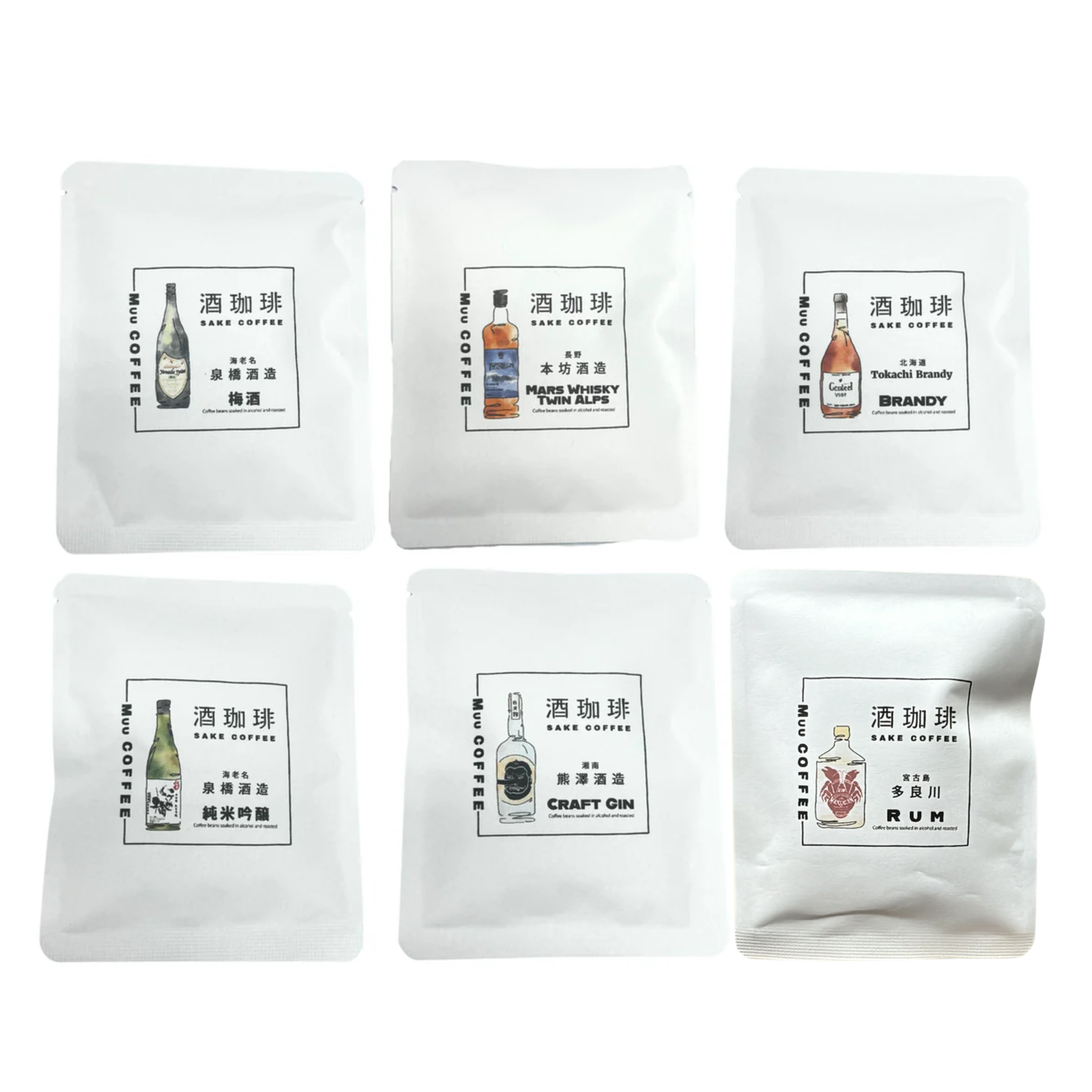 Muu Coffee | 日本精品咖啡豆掛耳包 Sake Coffee 酒珈琲 日本烘焙 Coffee Drip Bag (13g) 日本中烘焙咖啡豆 *新舊包裝隨機發貨*