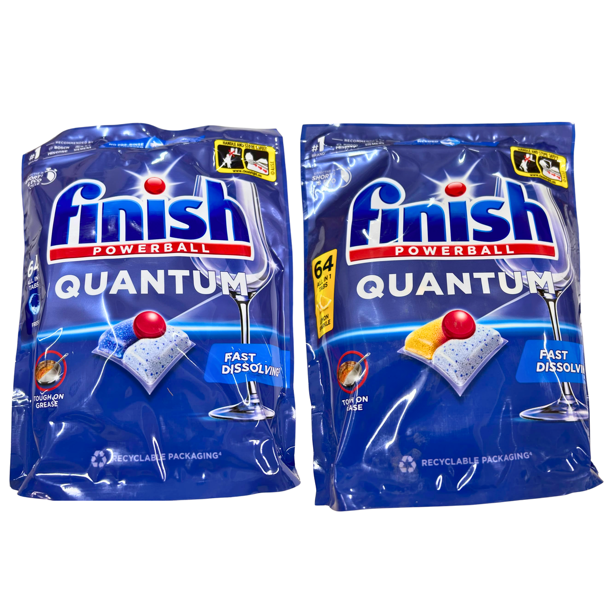 Finish｜Quantum 全效洗碗機洗滌塊 64粒｜強效洗碗球｜洗碗機專用清潔劑