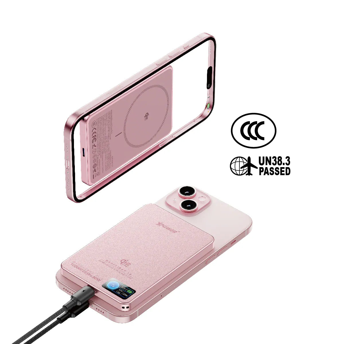 XPower｜(3C可追溯二維碼) MagFlight10 M17 半固態TFT彩屏顯示 QI2.2 25W/30W 10000mAh 磁吸行動電源【一年保養】 - OTL Mall
