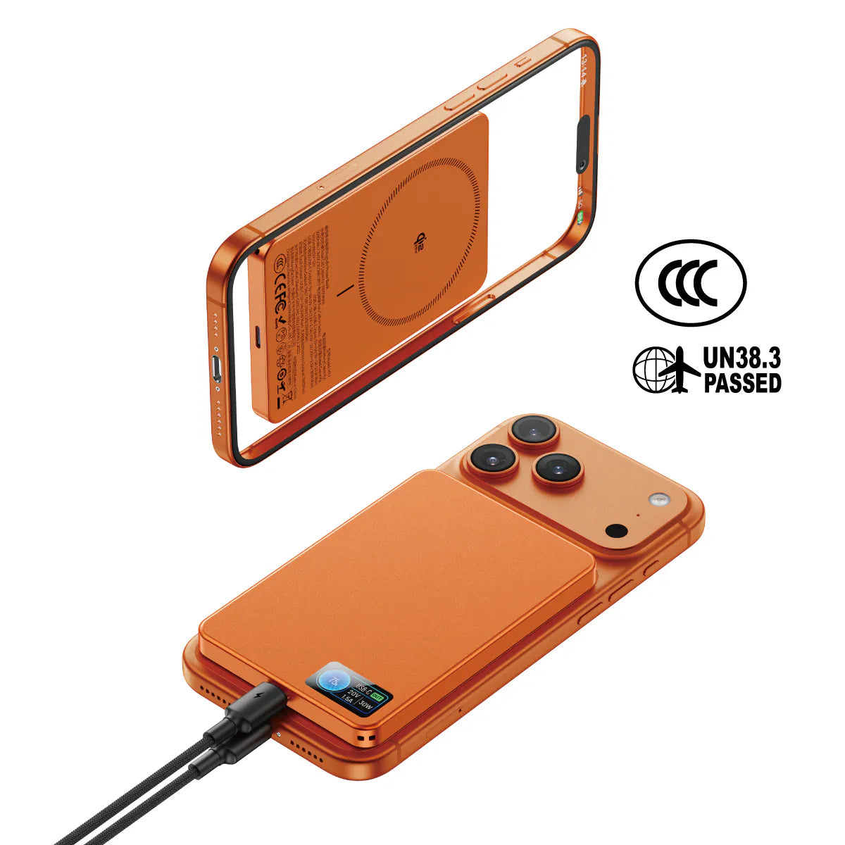 XPower｜(3C可追溯二維碼) MagFlight10 M17 半固態TFT彩屏顯示 QI2.2 25W/30W 10000mAh 磁吸行動電源【一年保養】 - OTL Mall