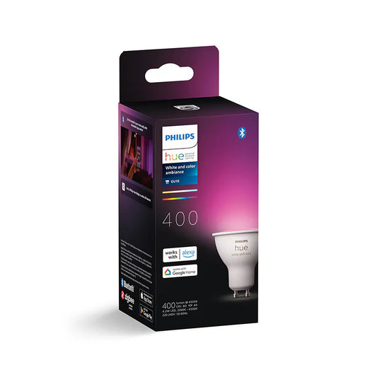 Philips｜Hue GU10 400lm 4.2W 彩光 智能燈泡燈膽 (藍牙版)【香港行貨｜2年保養】