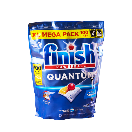 Finished | [XL Extra Large - Double Pack] Quantum All-Purpose Dishwasher Floats 100 Floats x 2 | Powerful Dishwasher Ball | Dishwasher Dedicated Cleaner