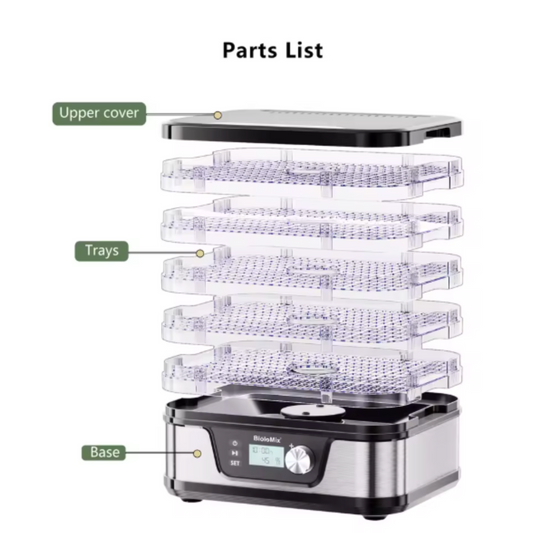 Biolomix | 5-layer large capacity Food Dehydrator BD-1200E｜food dryer air dryer
