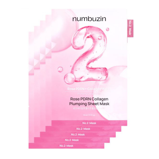 Numbuzin｜''5片裝'' No.2 膠原蛋白珍珠淨白緊緻面膜套裝【平行進口產品】