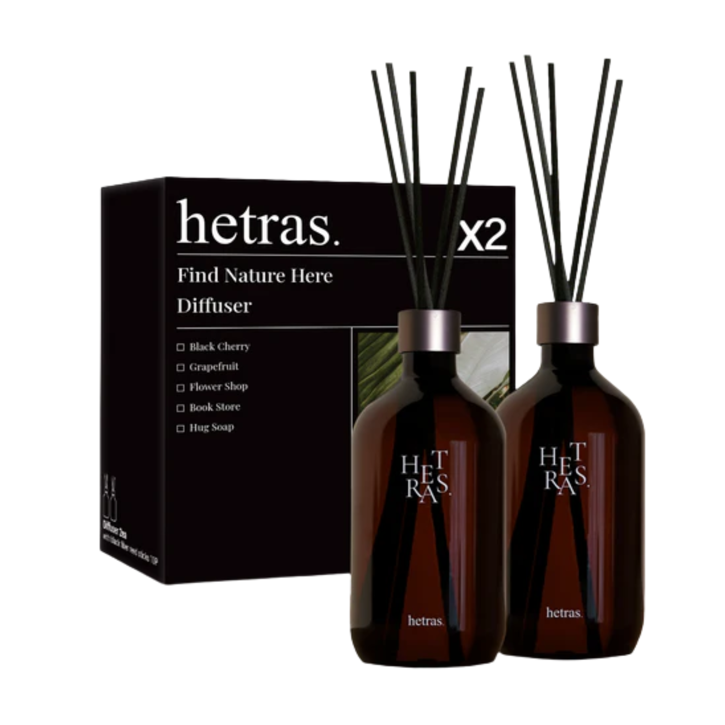 Hetras｜經典室內香氛擴香瓶 Premium Diffuser 500ml @2EA【平行進口產品】