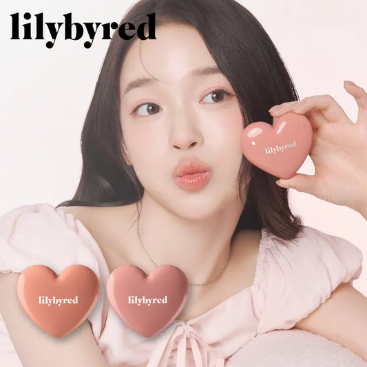 lilybyred｜Luv Beam Cheek Balm Dewy Drop Cheek Gift Box 甜美心型腮紅膏禮盒 Soft Glow 系列 #11/12 裸粉光【平行進口產品】