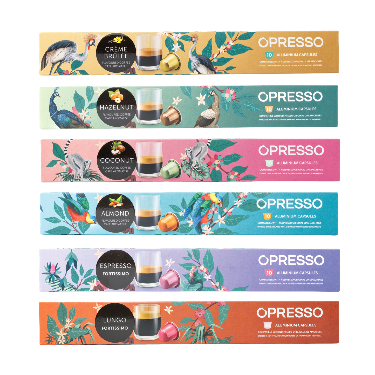 Opresso｜比利時咖啡膠囊 (10粒/盒) 歐洲咖啡品質 Coffee Capsule (Nespresso適用) 雨林聯盟認證 輕/中/深烘焙