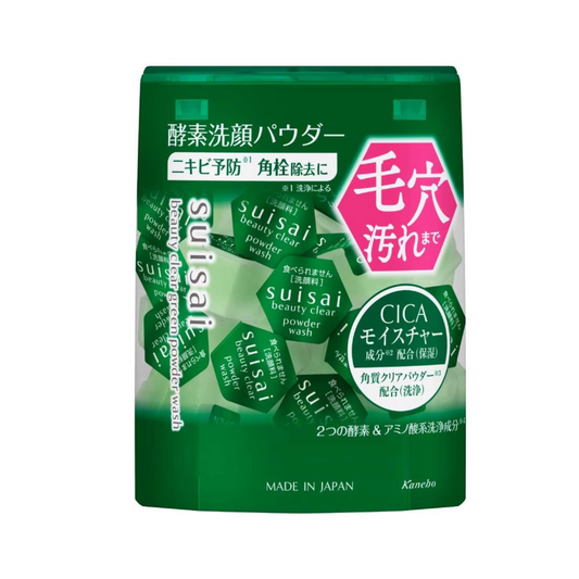 Kanebo｜Suisai 積雪草清透綠粉酵素洗顏粉 0.4 g x 32粒【平行進口產品】