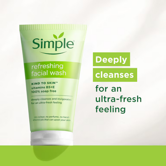 Simple｜Kind to Skin Refreshing Facial Wash GEL 150ml【Parallel Import Product】
