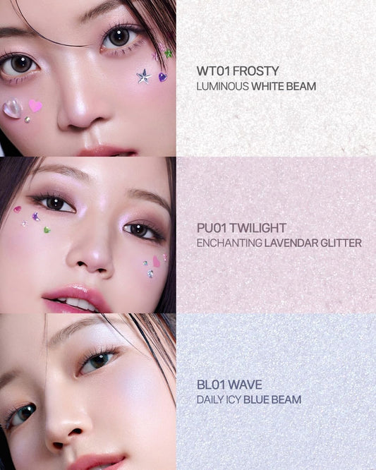 2aN｜Pure Glash Highlighter 貝殼閃耀高光 #ND02 Clear/BL01 Wave【平行進口產品】