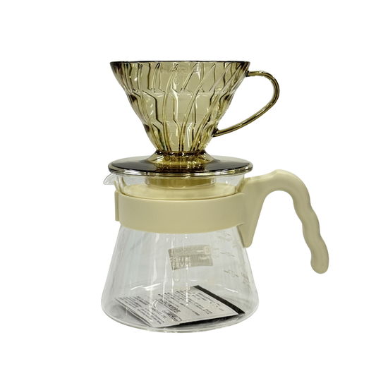 HARIO | V60 01 20周年限量色彩 手沖咖啡壺組 (超值選 附40張濾紙) 日本製 VCSD-01-20CP【平行進口產品】