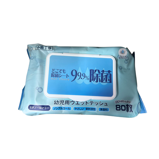 小田丁谷｜日本除菌濕紙巾 20/80片 - 無酒精/5%酒精｜溫和除菌配方 適合嬰幼兒 孕婦及敏感肌人群