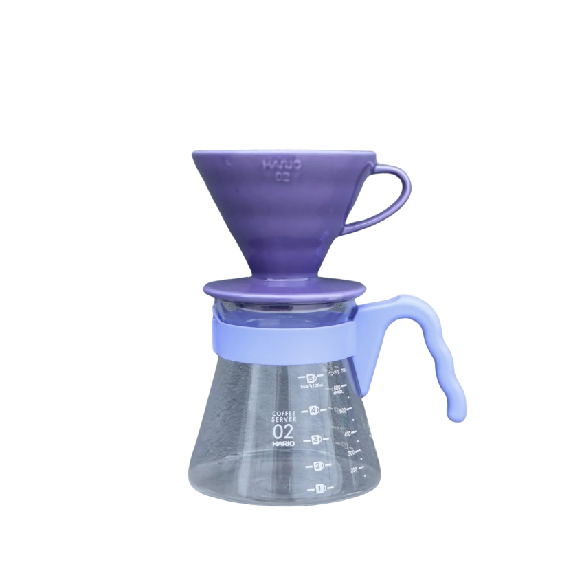 Hario｜V60 02 陶瓷濾杯咖啡壺組套裝EX 彩色手沖咖啡系列 XVDD-02-EX【平行進口產品】