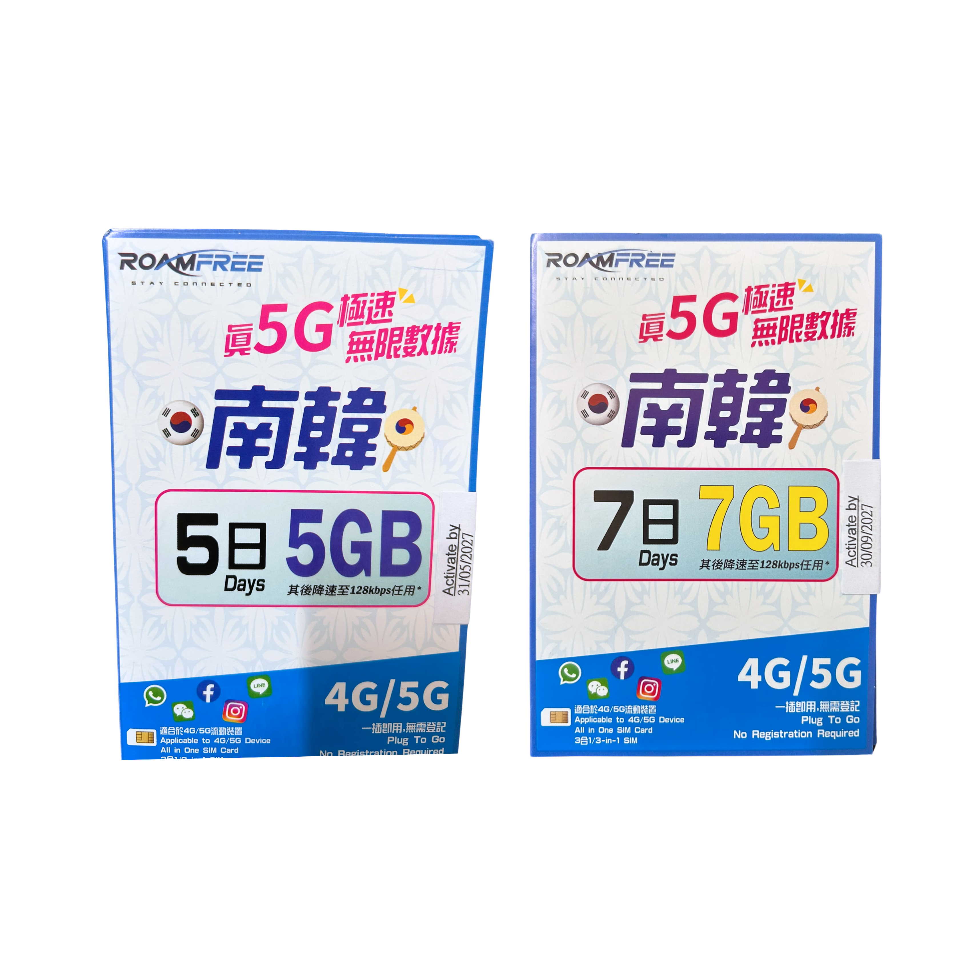 3HK 韓國5G/4G 無限數據卡(5/7日) | OTLMALL 香港旅遊上網卡– OTL Mall