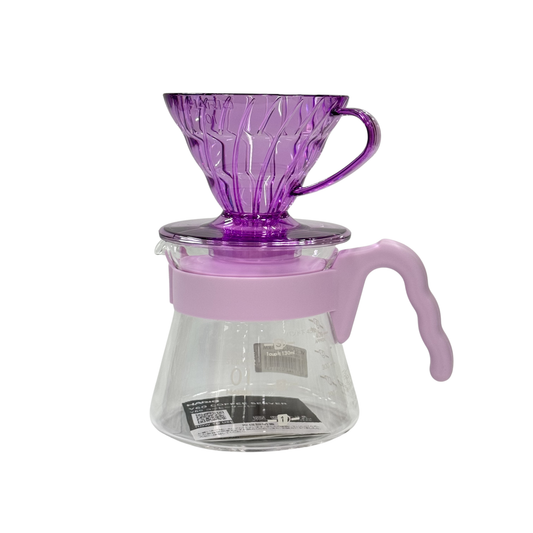 HARIO | V60 01 20周年限量色彩 手沖咖啡壺組 (超值選 附40張濾紙) 日本製 VCSD-01-20CP【平行進口產品】