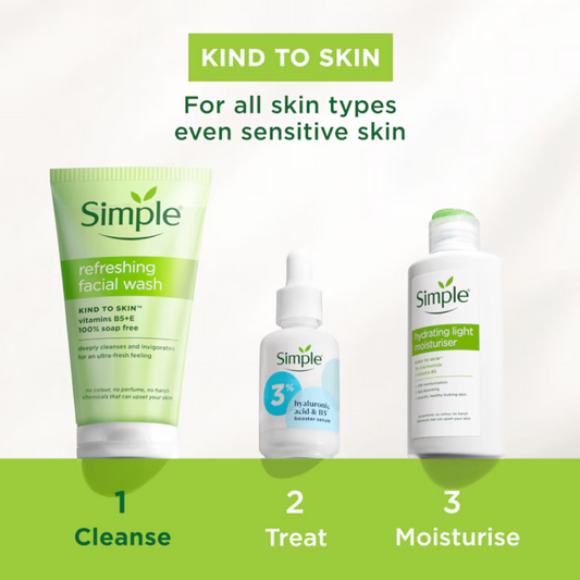 Simple｜Kind to Skin Refreshing Facial Wash GEL 150ml【Parallel Import Product】