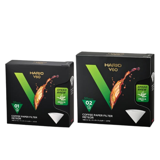 HARIO | 日本製 V60 白色 01/02 流星濾紙 (50入盒裝) 最強流速濾紙【平行進口產品】