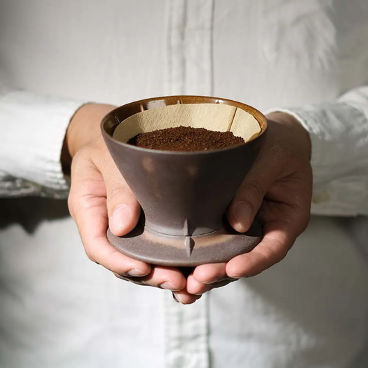 Pottery Workshop | Aurli Old Rock Mud Flow 360 Dripper 01 Hand-Poured Coffee Filter Cup 1st Fire (Fire No Glaze)