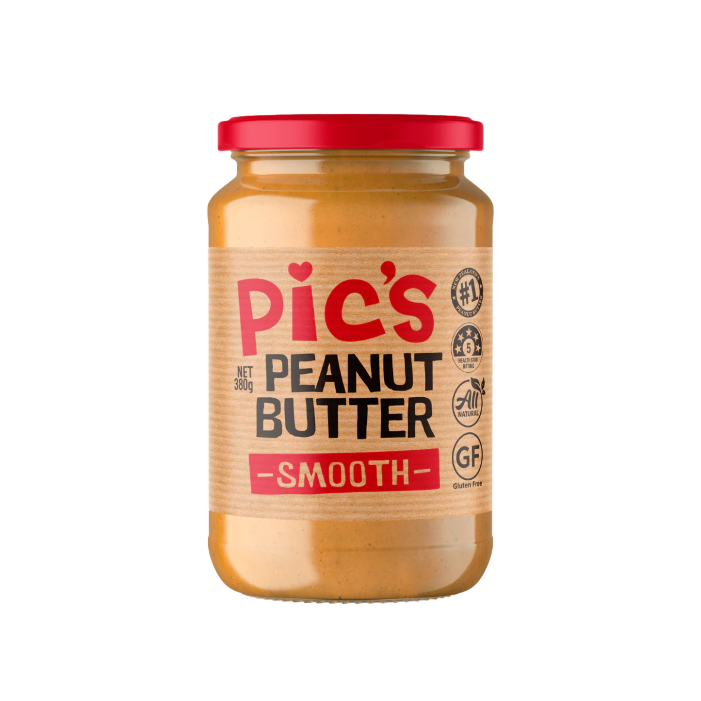 Pic's｜Peanut Better 新西蘭無添加糖 天然花生醬 380g【香港行貨】