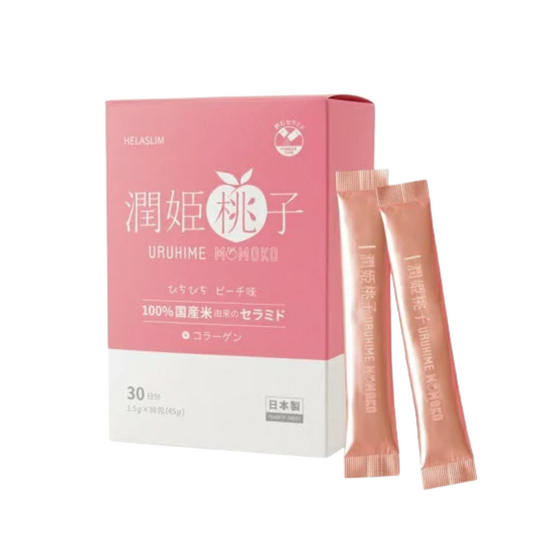 Helaslim｜日本潤姬桃子口服美肌保濕粉 (水蜜桃味) 1.5克 x 30條【香港行貨】