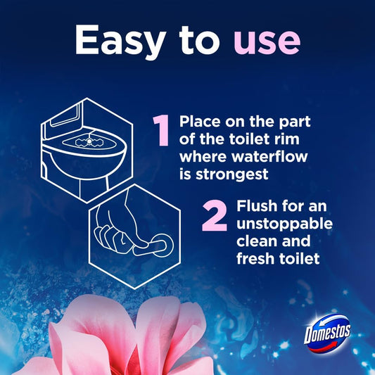 Domestos | Power 5 強力除臭潔廁掛塊 50g -  青檸香氣/ 清新海洋香氣/木蘭花香｜五效合一設計｜清潔、持久清香、防尿垢、豐富泡沫與光亮