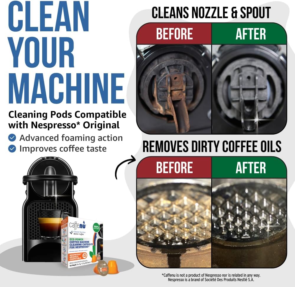 Caffenu｜Nespresso咖啡機專用 清潔膠囊 Cleaning Capsule 提升咖啡的風味和香氣 (5粒裝) *新舊包裝隨機發貨*