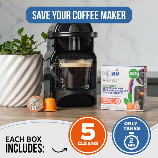Caffenu｜Nespresso咖啡機專用 清潔膠囊 Cleaning Capsule 提升咖啡的風味和香氣 (5粒裝) *新舊包裝隨機發貨*