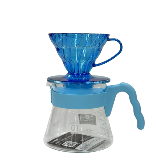 HARIO | V60 01 20周年限量色彩 手沖咖啡壺組 (超值選 附40張濾紙) 日本製 VCSD-01-20CP【平行進口產品】