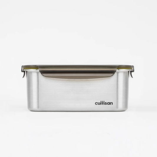CUITISAN｜Signature 韓國製不鏽鋼微波爐飯盒 (316不銹鋼) - 長方形 3300ml *矽膠部分顏色隨機發貨