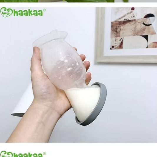 Haakaa｜第2代矽膠吸奶器連灰蓋禮盒裝 - 100ml / 150ml 【香港行貨】