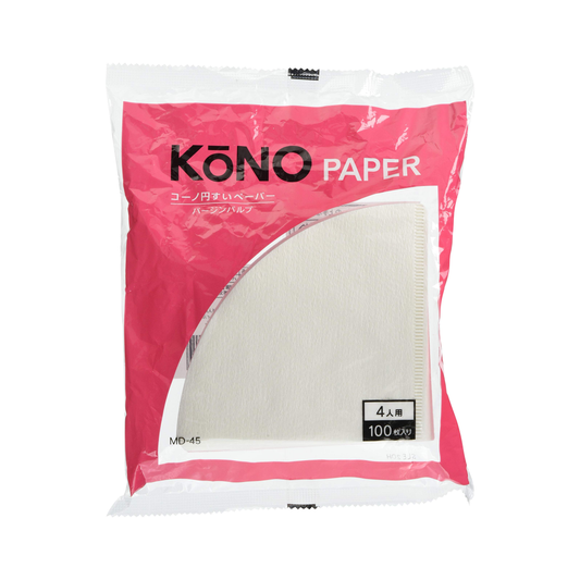 KONO | V02 filter paper 咖啡錐形濾紙 漂白 (1-4杯用) 100張 MD-45W【平行進口】