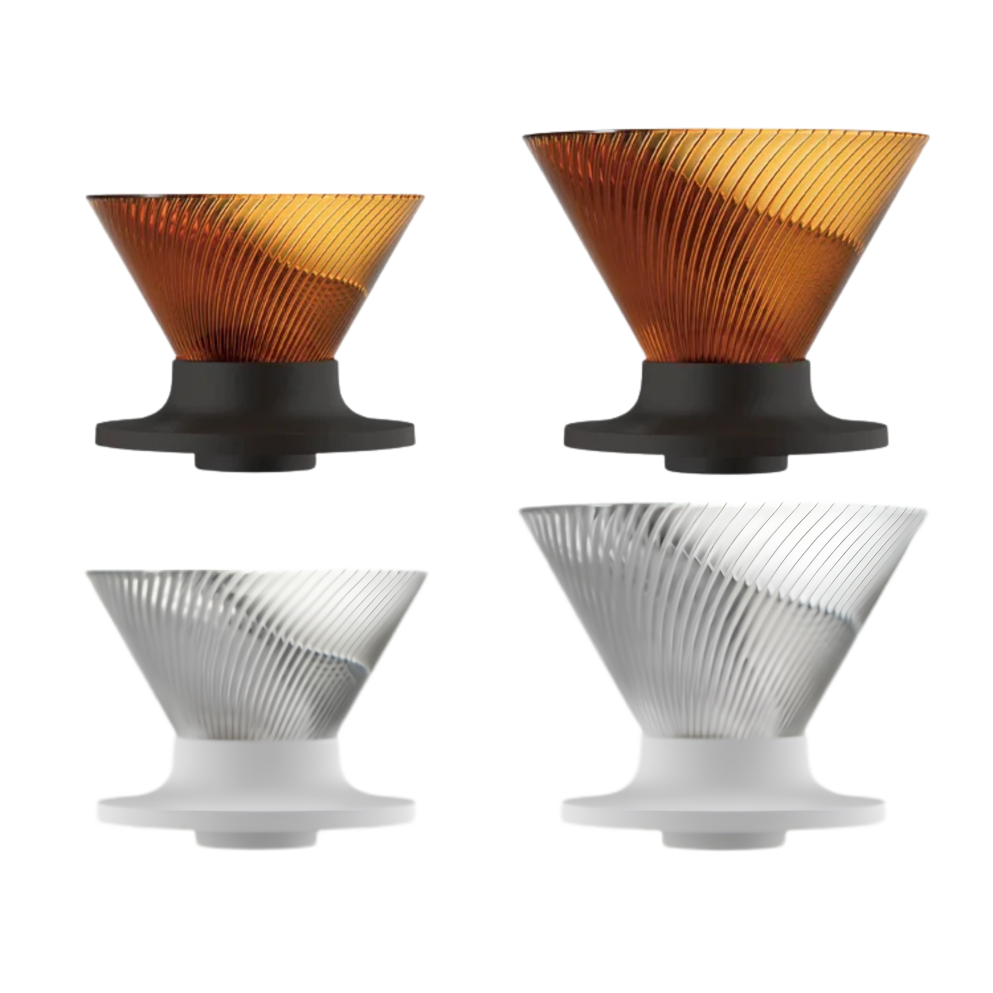 Hario｜V60 01/02 Dripper NEO 72條肋骨濾杯 透明款/琥珀款 VDN-01-T/VDN-02-T/VDN-01-AB/VDN-02AB｜流速控制咖啡濾杯【平行進口產品】