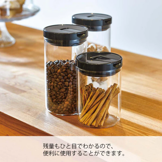 Hario｜Coffee Can M/L Size - Black MCNR-200/300-B [Parallel Import Product]