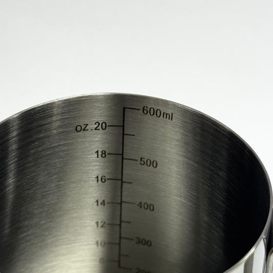 Opresso｜Coffee Latte Cup (600ml) - Stainless Steel/Off-white/Black