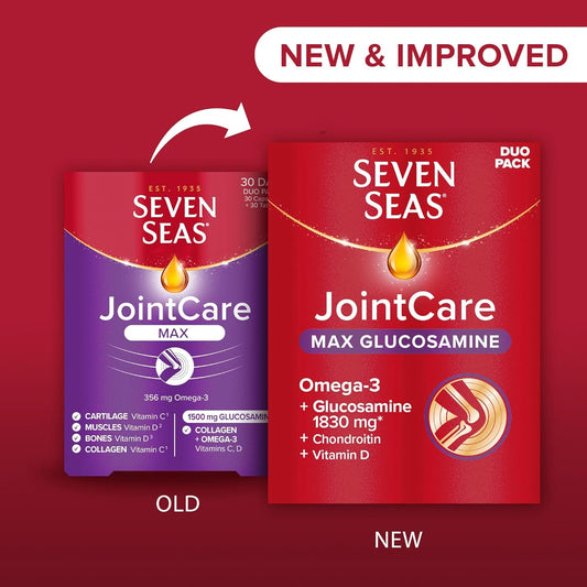 七海健絡｜關節護理補充食品 (30日份) 英國版 JointCare MAX GLUCOSAMINE with Omega-3 【平行進口產品】