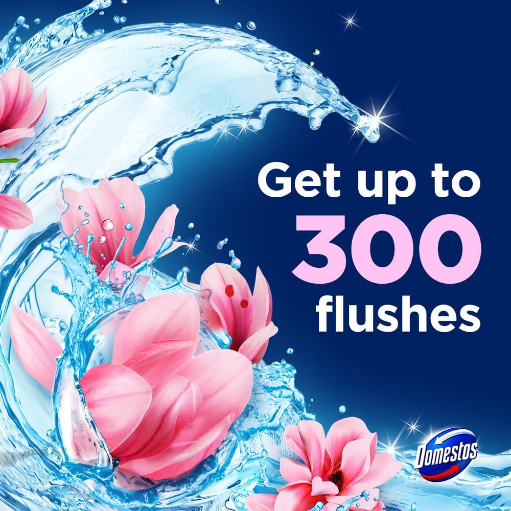 Domestos | Power 5 Toilet Rim Block 50g x 9 | 5-in-1 Design | Cleans, Long-lasting Fragrance, Prevents Limescale, Rich Foam, and Shine