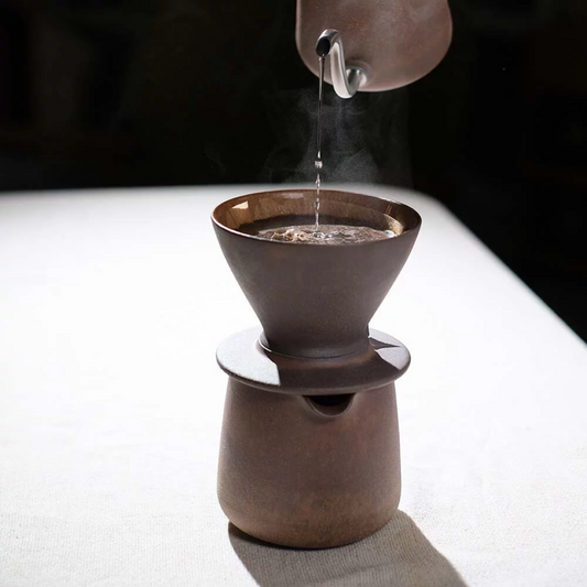 Pottery Workshop | Aurli Old Rock Mud Flow 360 Dripper 01 Hand-Poured Coffee Filter Cup 1st Fire (Fire No Glaze)
