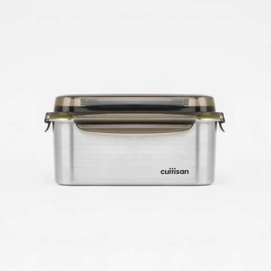 CUITISAN｜Signature 韓國製不鏽鋼微波爐飯盒 (316不銹鋼) - 手提 長方形 3300ml *矽膠部分顏色隨機發貨