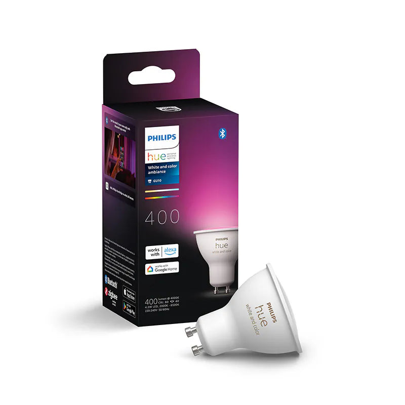 Philips｜Hue GU10 400lm 4.2W 彩光 智能燈泡燈膽 (藍牙版)【香港行貨｜2年保養】