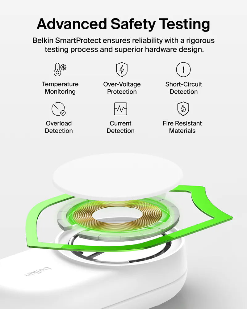 Belkin UltraCharge Qi2 3-in-1 Foldable Magnetic Charger 25W - Black/White [Hong Kong Genuine Product | 2-Year Warranty]