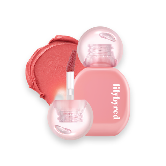 lilybyred｜Balming Dewy Tint Mini Gift Set 露光水潤唇釉禮盒 (#01 低調蜜桃 Lowkey Peach + #05 多汁蘋果 Squeeze Apple (mini size))【平行進口產品】