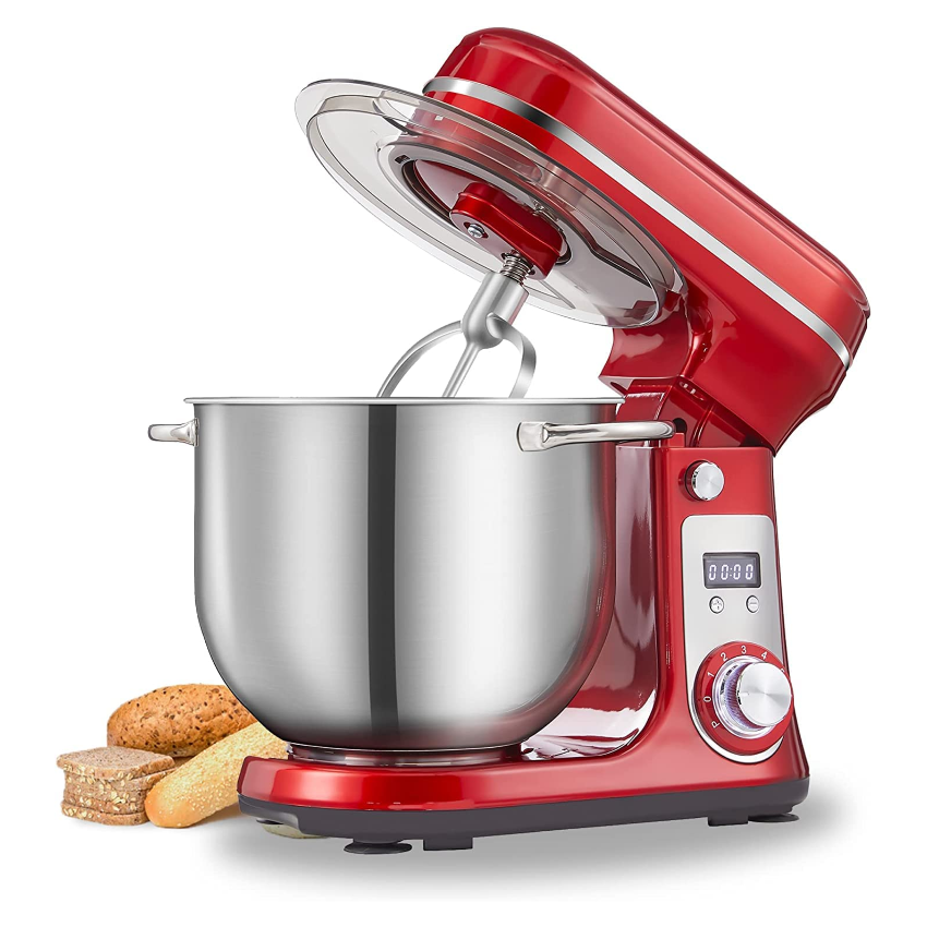 Biolomix｜6L 6-speed Kitchen Food Stand Mixer BM601 - Red/Grey【6