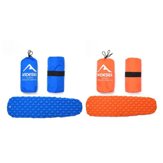 WIDESEA | 露營充氣防潮墊 (藍/橙)