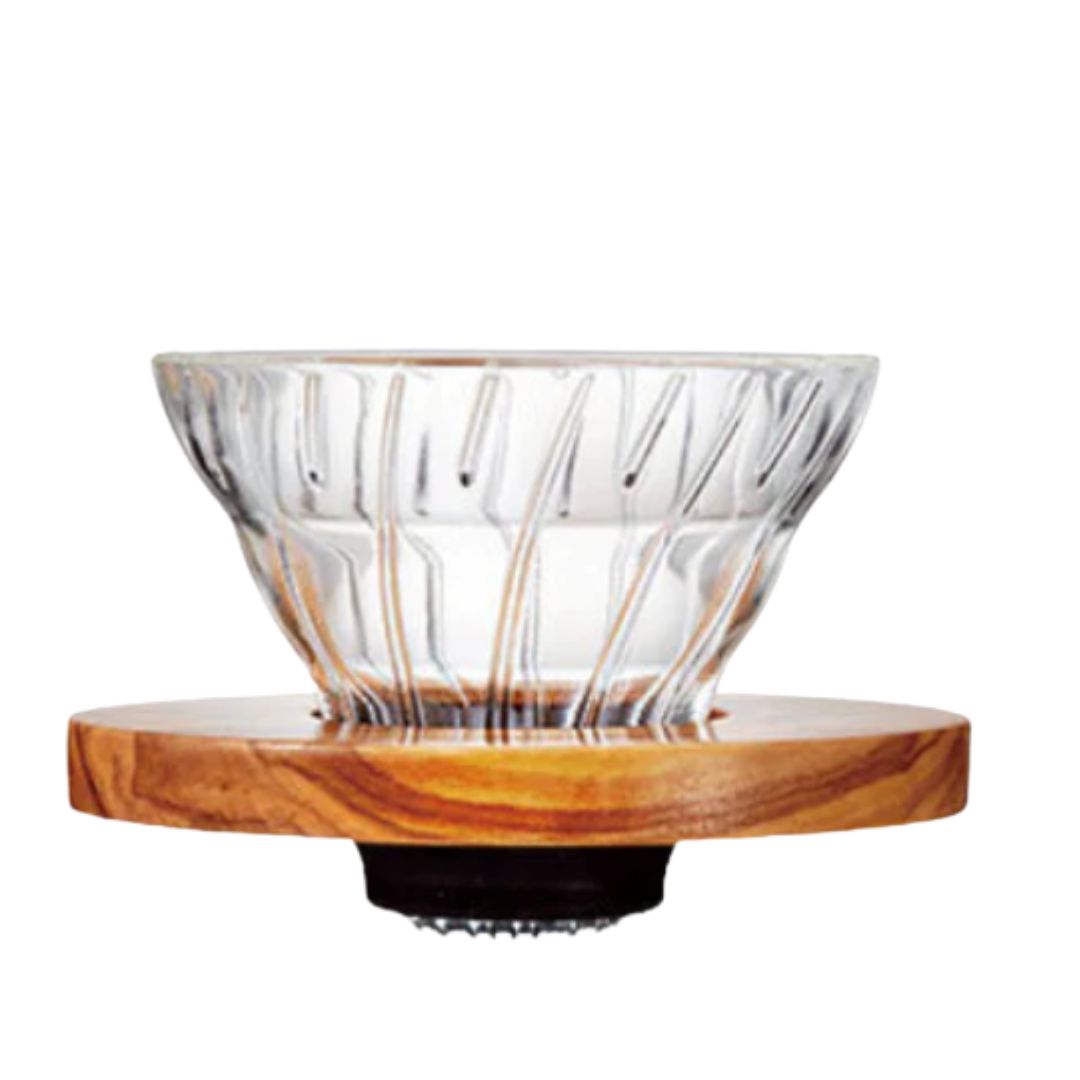 HARIO - V60 01 橄欖木系列 玻璃濾杯