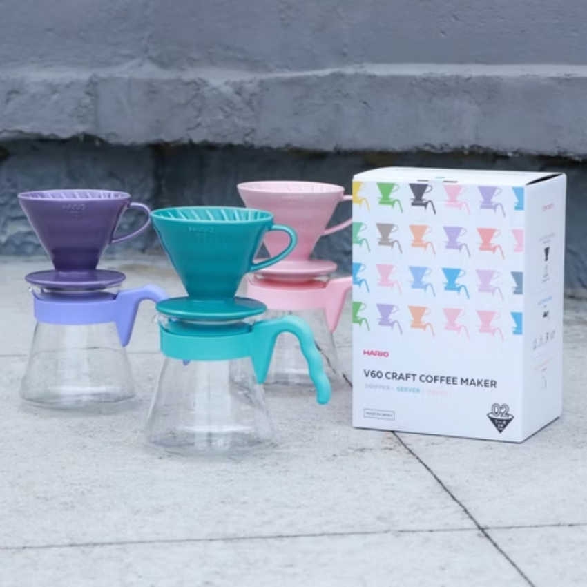 Hario｜V60 02 陶瓷濾杯咖啡壺組套裝EX 彩色手沖咖啡系列 XVDD-02-EX【平行進口產品】