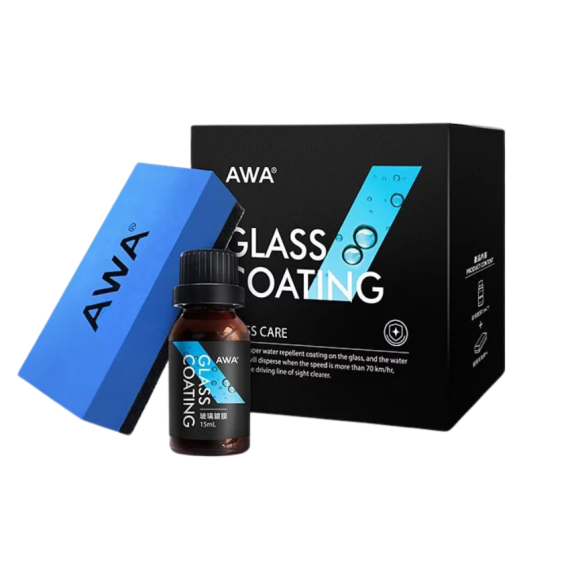 AWA車蠟職人|玻璃鍍膜 附海綿 (15ml) 汽車玻璃鍍膜劑 隱形雨刷/潑水劑/撥水劑/AQ/雨敵/撥雨劑/鍍膜液