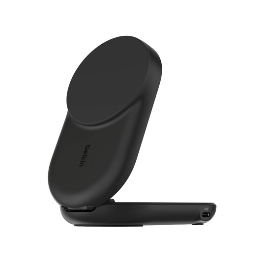 Belkin UltraCharge Qi2 2-in-1 Foldable Magnetic Charger 25W WIZ039my (Round Form) [Hong Kong Genuine Product | 2-Year Warranty]