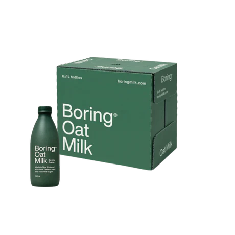 Boring｜Barista Grade Oat Milk 咖啡師燕麥奶 1L【香港行貨】紐西蘭燕麥 無添加糖｜Best Before: 05/2026