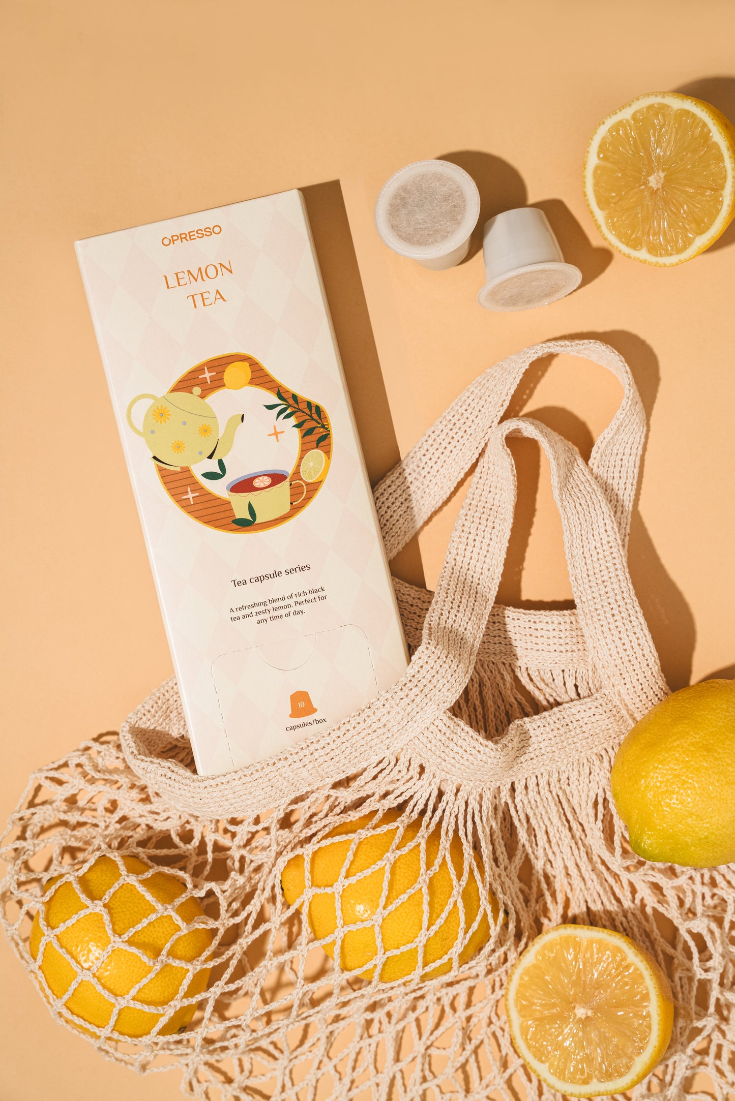 Opresso｜茶膠囊 (10粒/盒) - 伯爵茶/檸檬茶/檸檬薑茶/英式早餐茶 意大利品質 Tea Capsule (Nespresso適用)